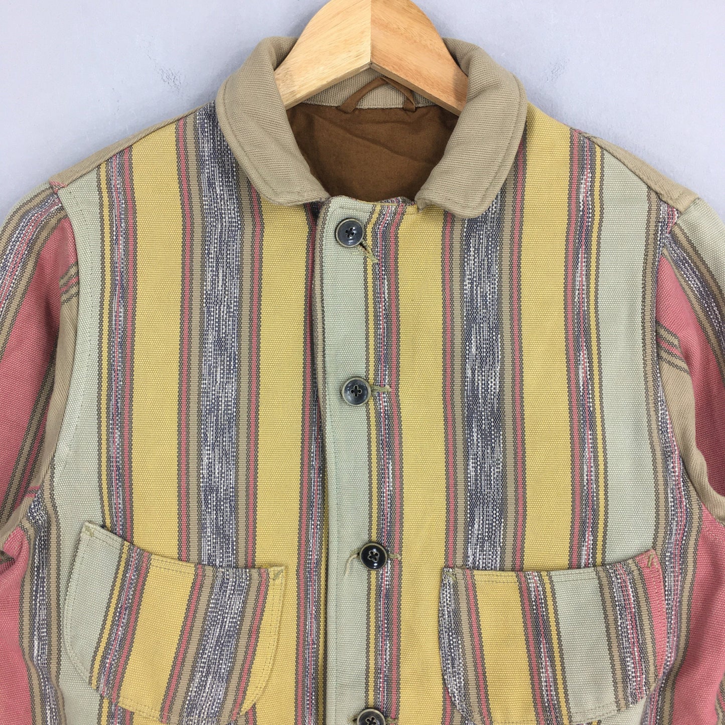 Kapital Kountry Multicolor Striped Denim Jacket Small