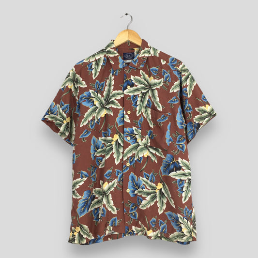 Hawaii Aloha Flower Rayon Shirt Large