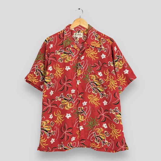 Vintage 80s Hawaii Aloha Sea Life Rayon Shirt Large