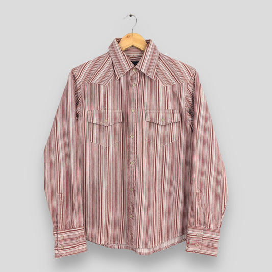 Tete Homme Yohji Multicolor Stripes Western Shirt Small