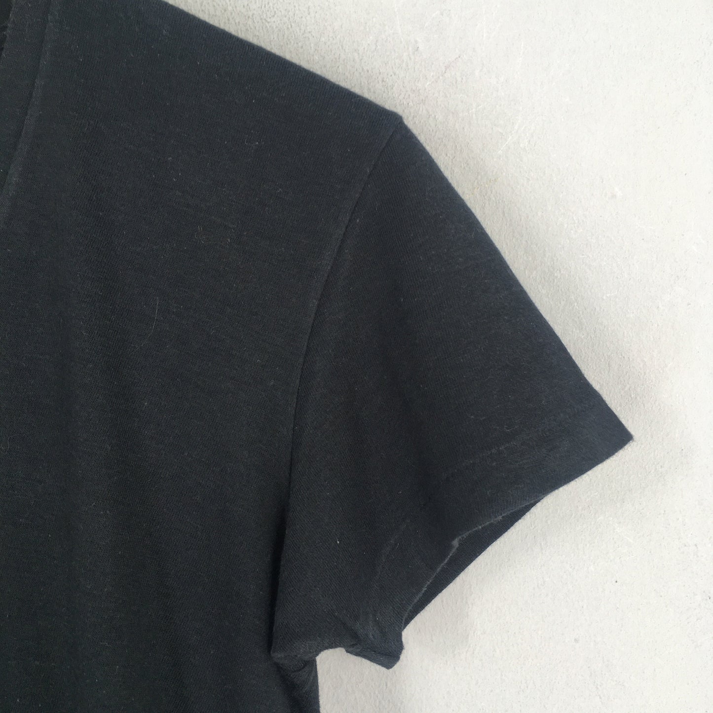 Auralee Japanese Designer Minimalist Black Vneck Tshirt Size 1