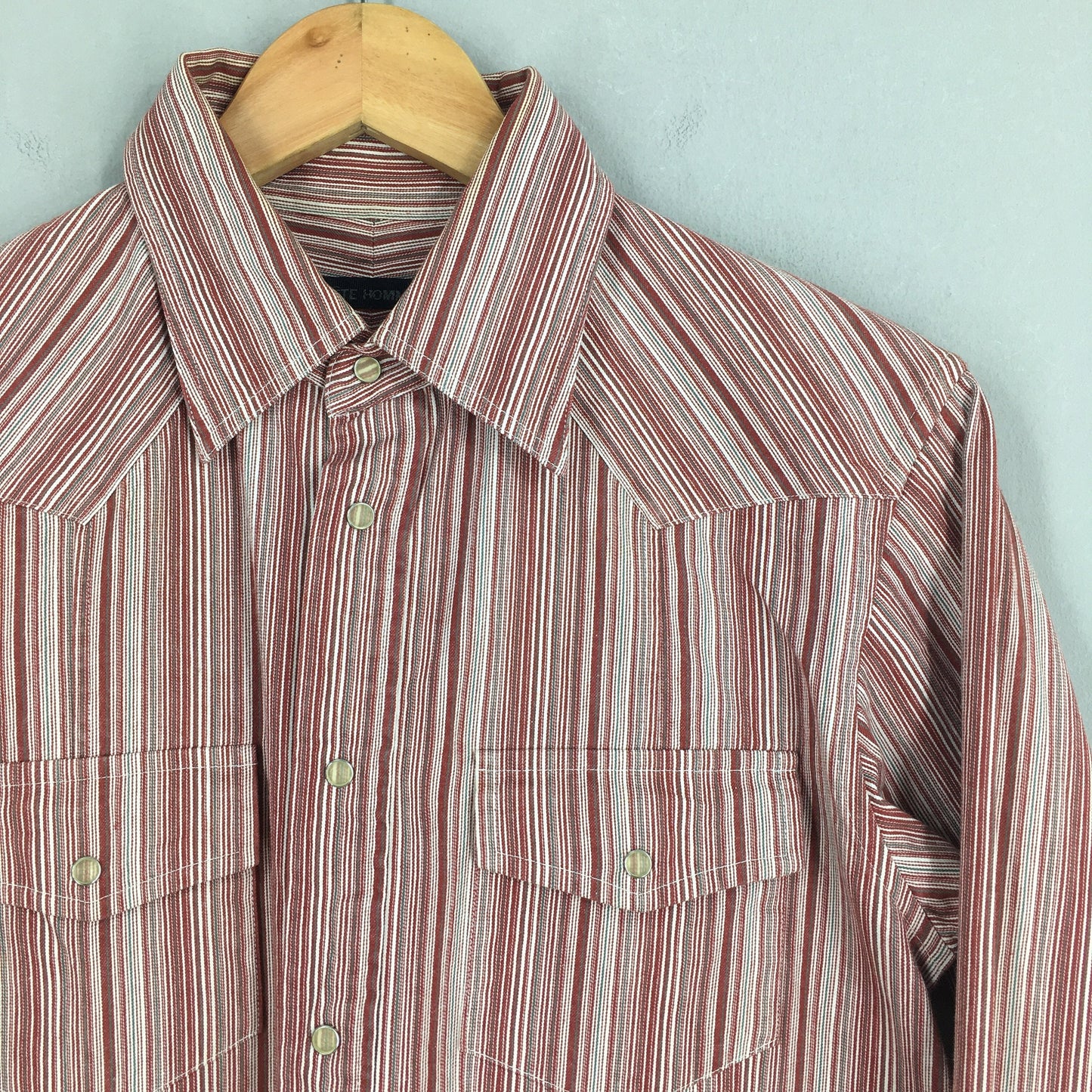 Tete Homme Yohji Multicolor Stripes Western Shirt Small