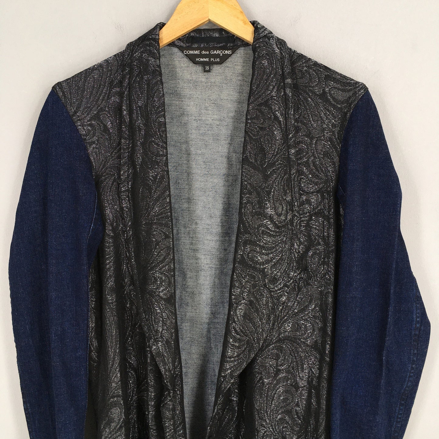 Comme Des Garcons Homme Plus Denim Abstract Jacket Women Cardigan XSmall