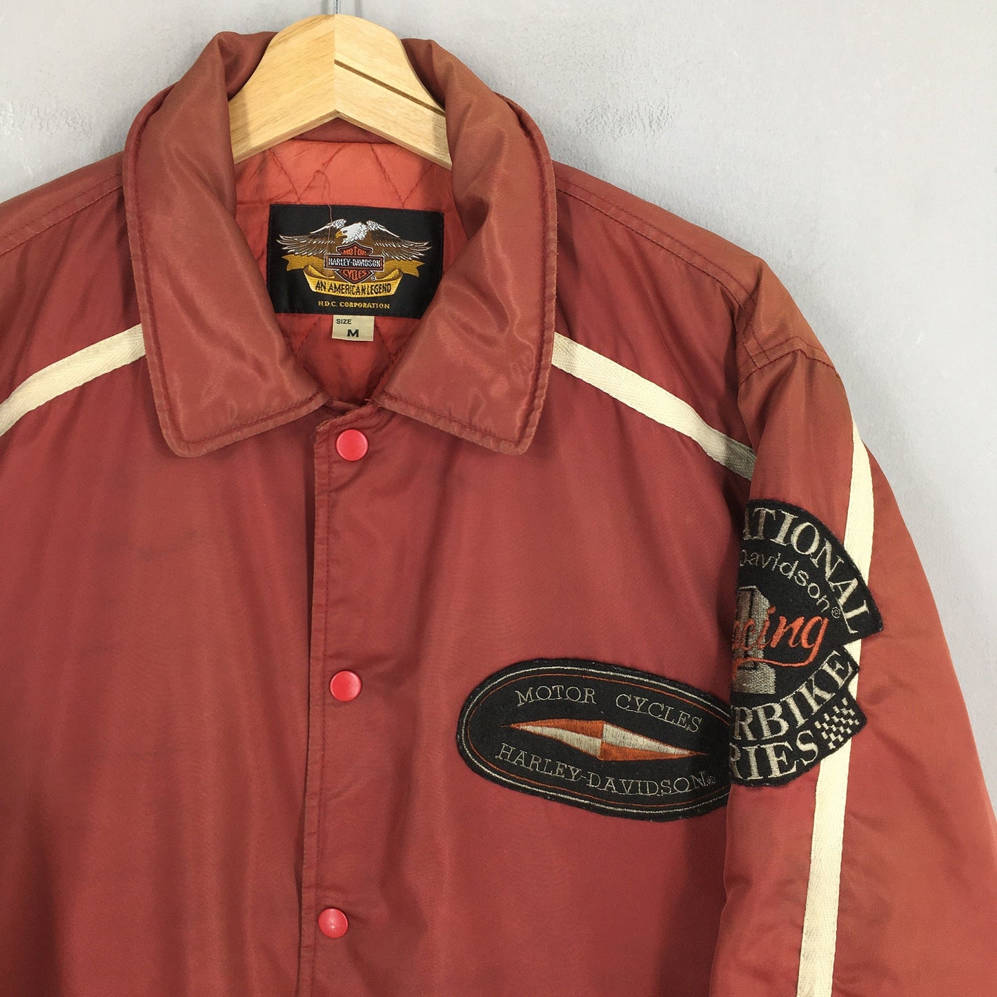 Harley Davidson Motorcycles Burgundy Jacket Medium