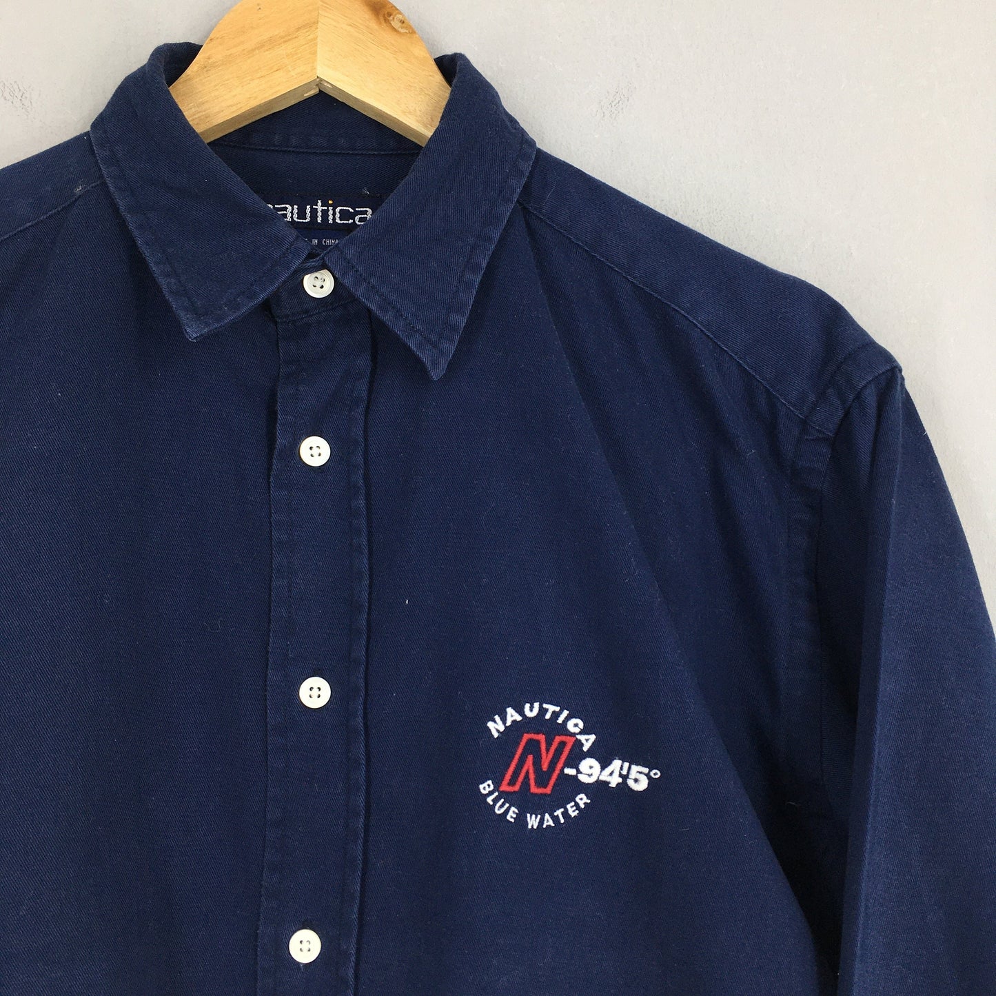 Nautica Denim Blue Oxfords Shirt Small