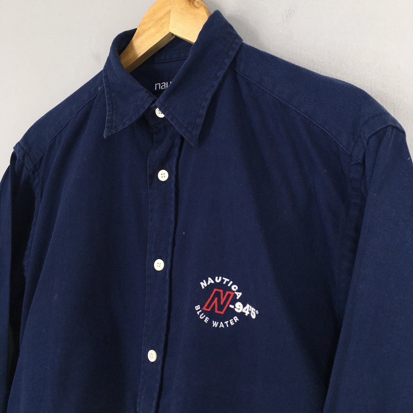 Nautica Denim Blue Oxfords Shirt Small