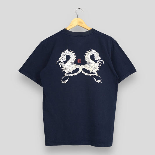 Stussy Dragon Usa Skater Blue T shirt Medium