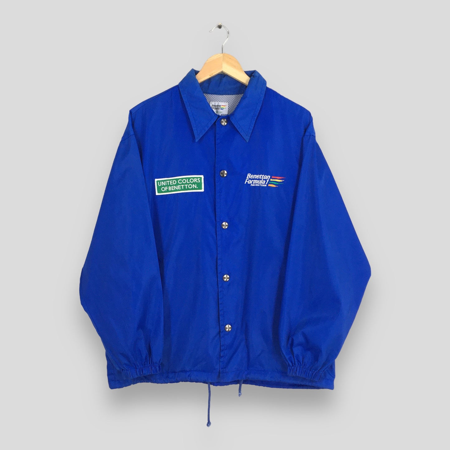 Benetton Formula 1 Windbreaker Blue Jacket XLarge