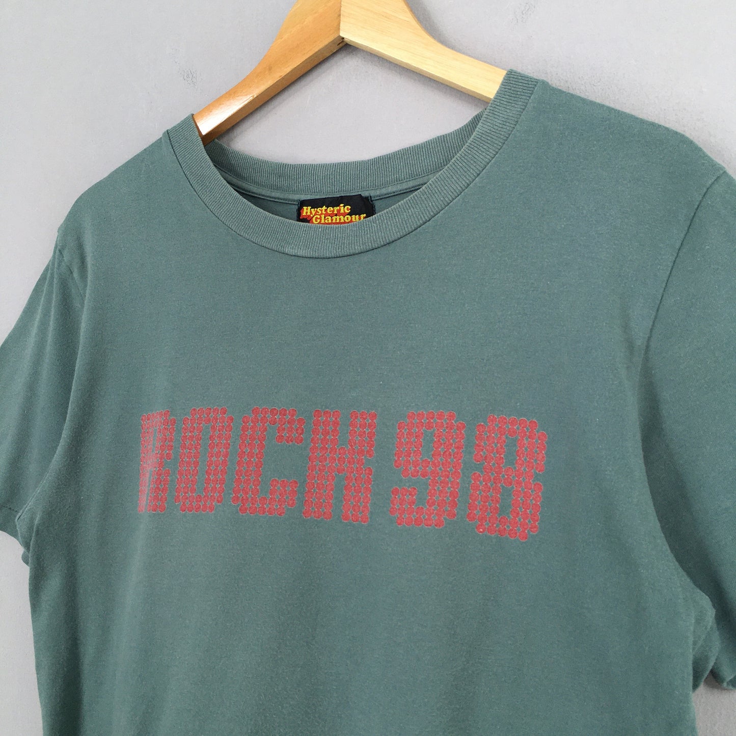 Hysteric Glamour Japan Rock 98 Green T shirt Small