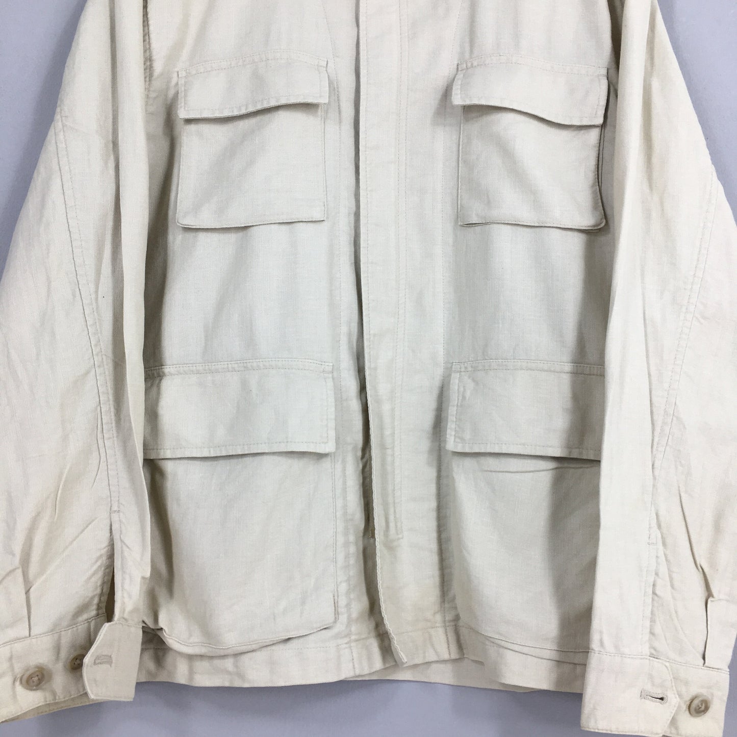 Sissy Kansai Yamamoto White Stripe Denim Jacket Large