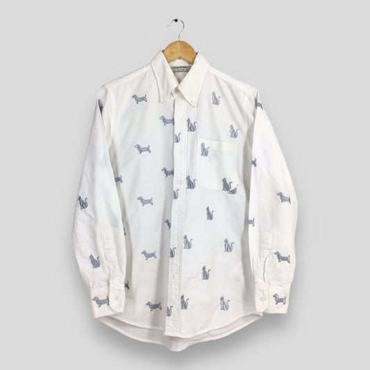 Thom Browne White Oxfords Shirt Medium