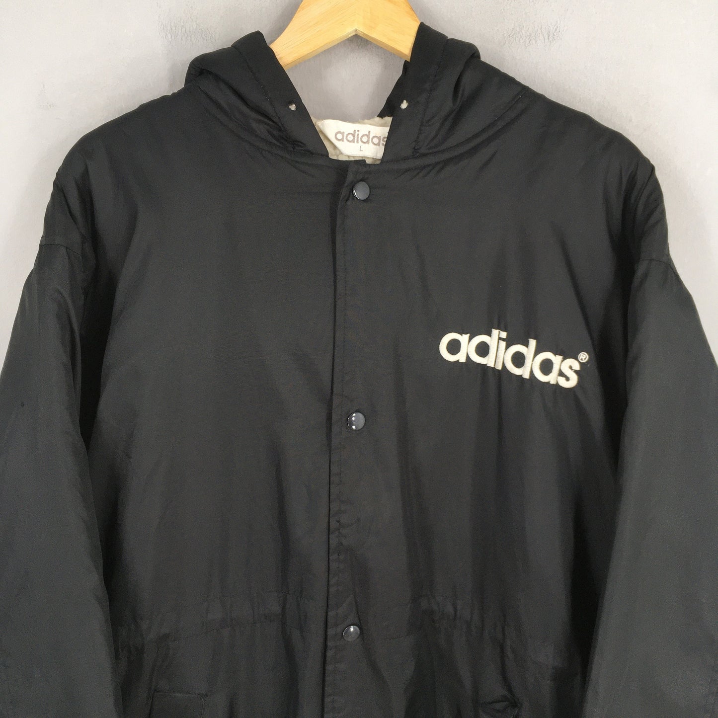 Adidas Hoodie Sherpa Parka Jacket Large