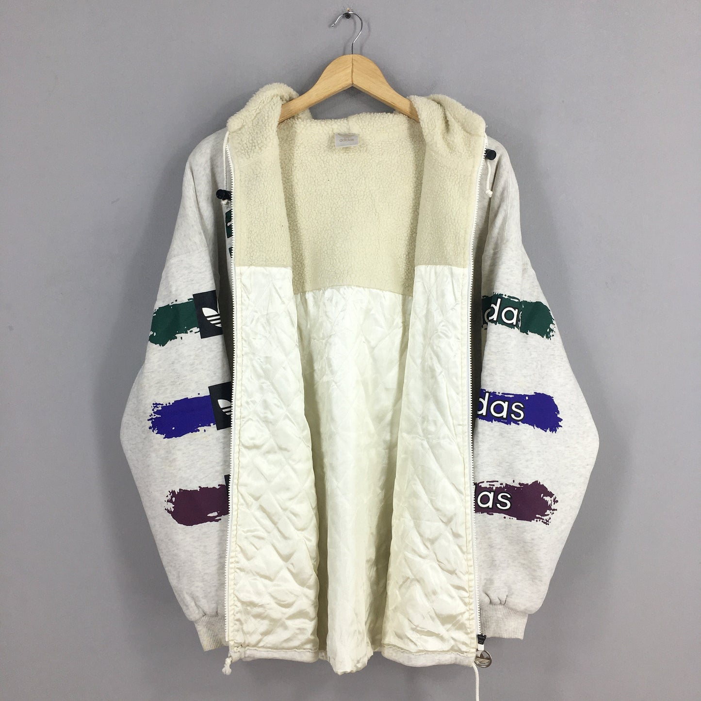 Adidas Sherpa Sweatshirt Hoodie XLarge