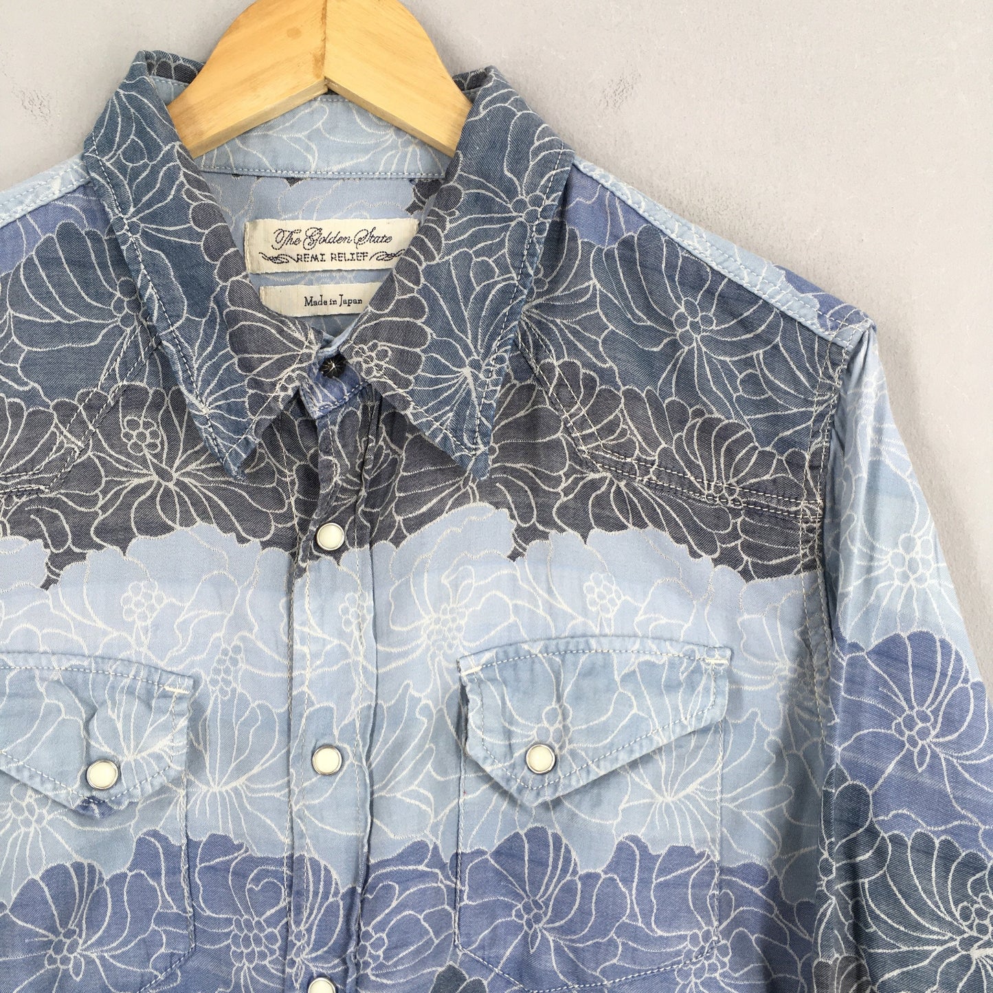 Remi Relief Yohji Yamamoto Denim Pearl Snap Shirt Large