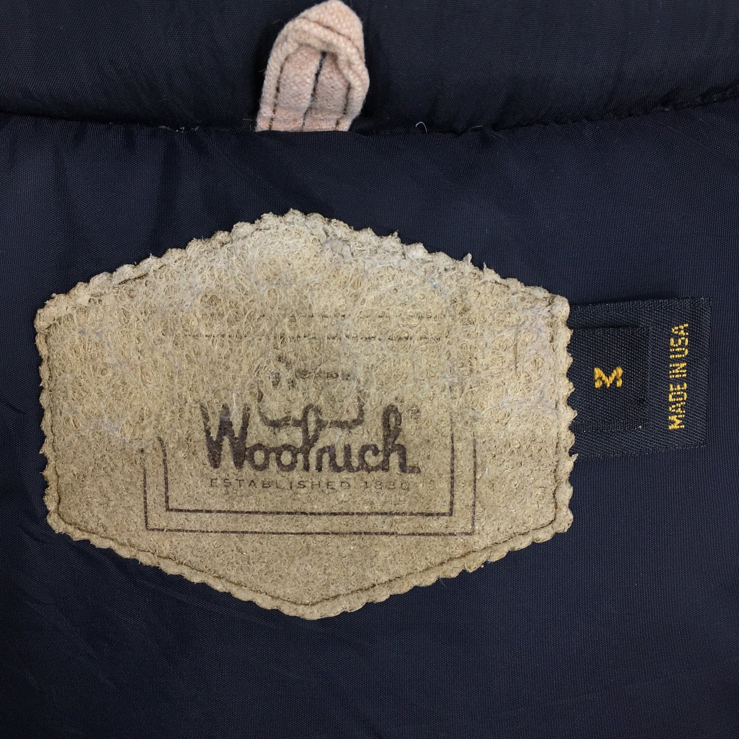 Woolrich Wool Black Puffer Jacket Medium