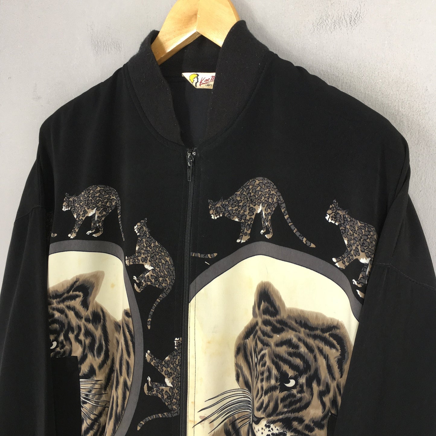 Bomber Baroque Tiger Overprint Jacket XLarge