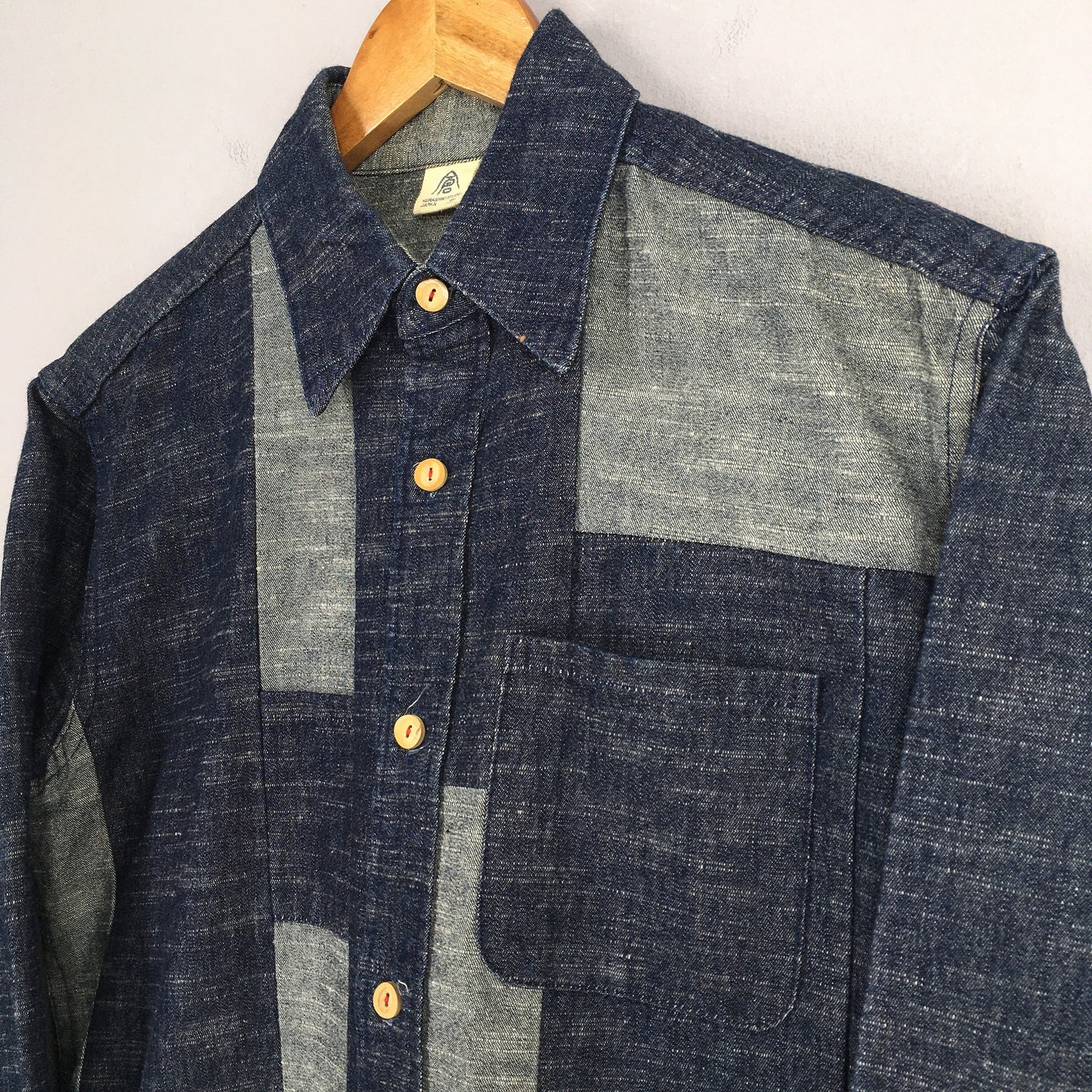 Patchwork Kurashiki Kojima Japan Jeans Indigo Shirt Medium