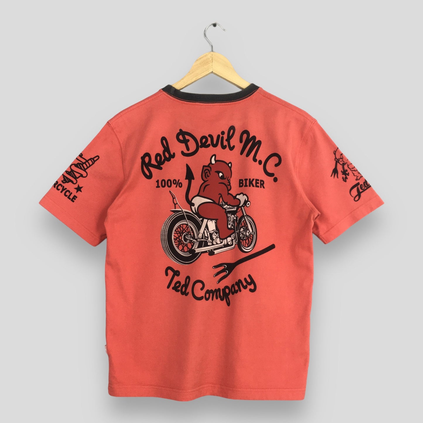 Ted Company T shirt Small Tedman's Angry Teddy Red Devil M.C. Bikers