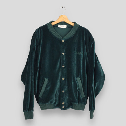 Lanvin Studio Paris Green Velour Jacket Medium