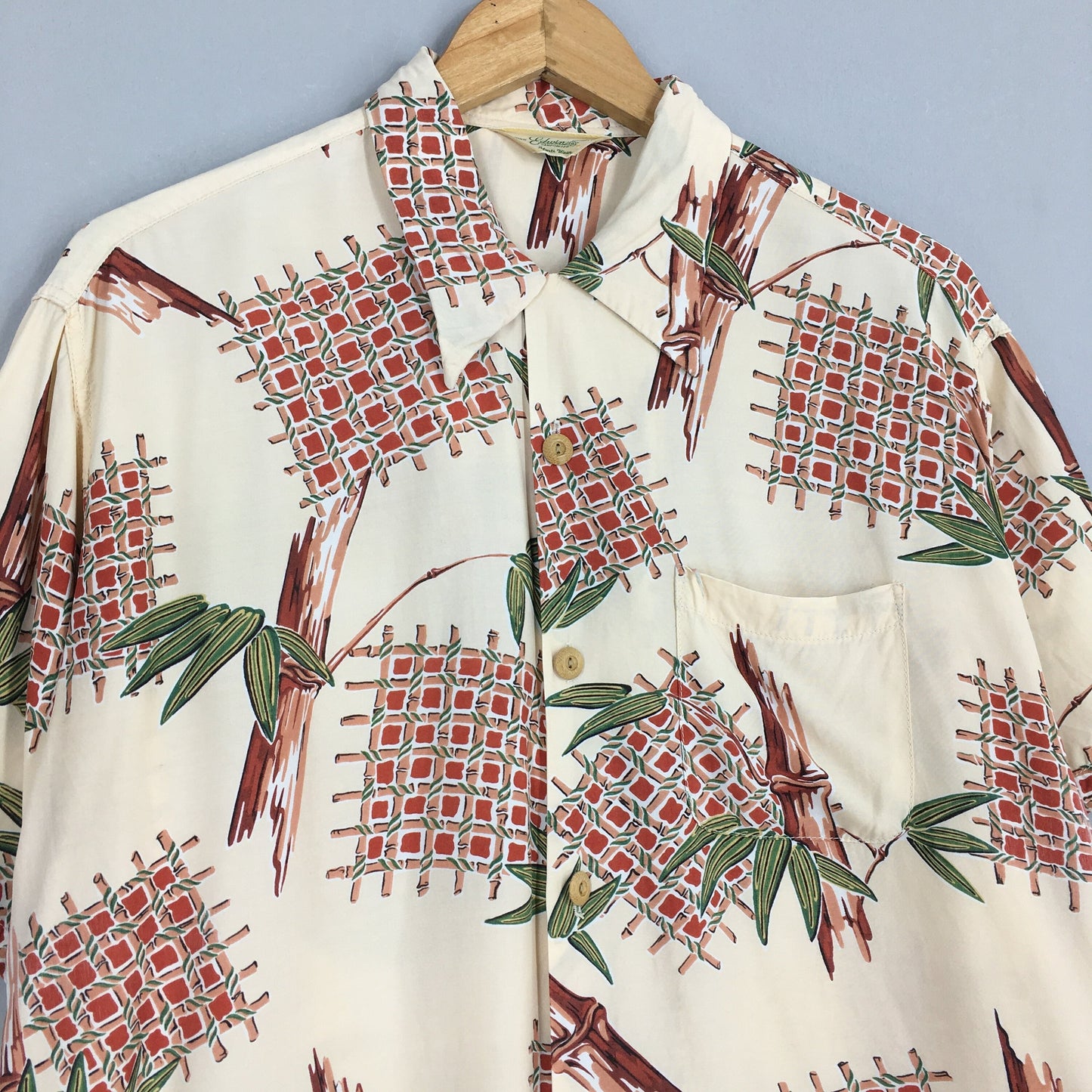 Edwin Hawaiian Aloha Bamboo Rayon Shirt XLarge