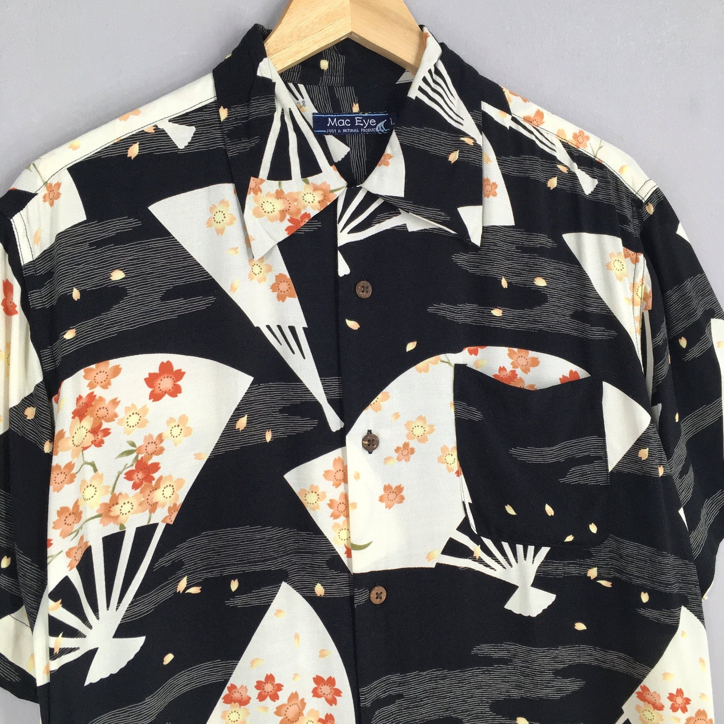 Hawaiian Aloha Tropical Rayon Shirt Large