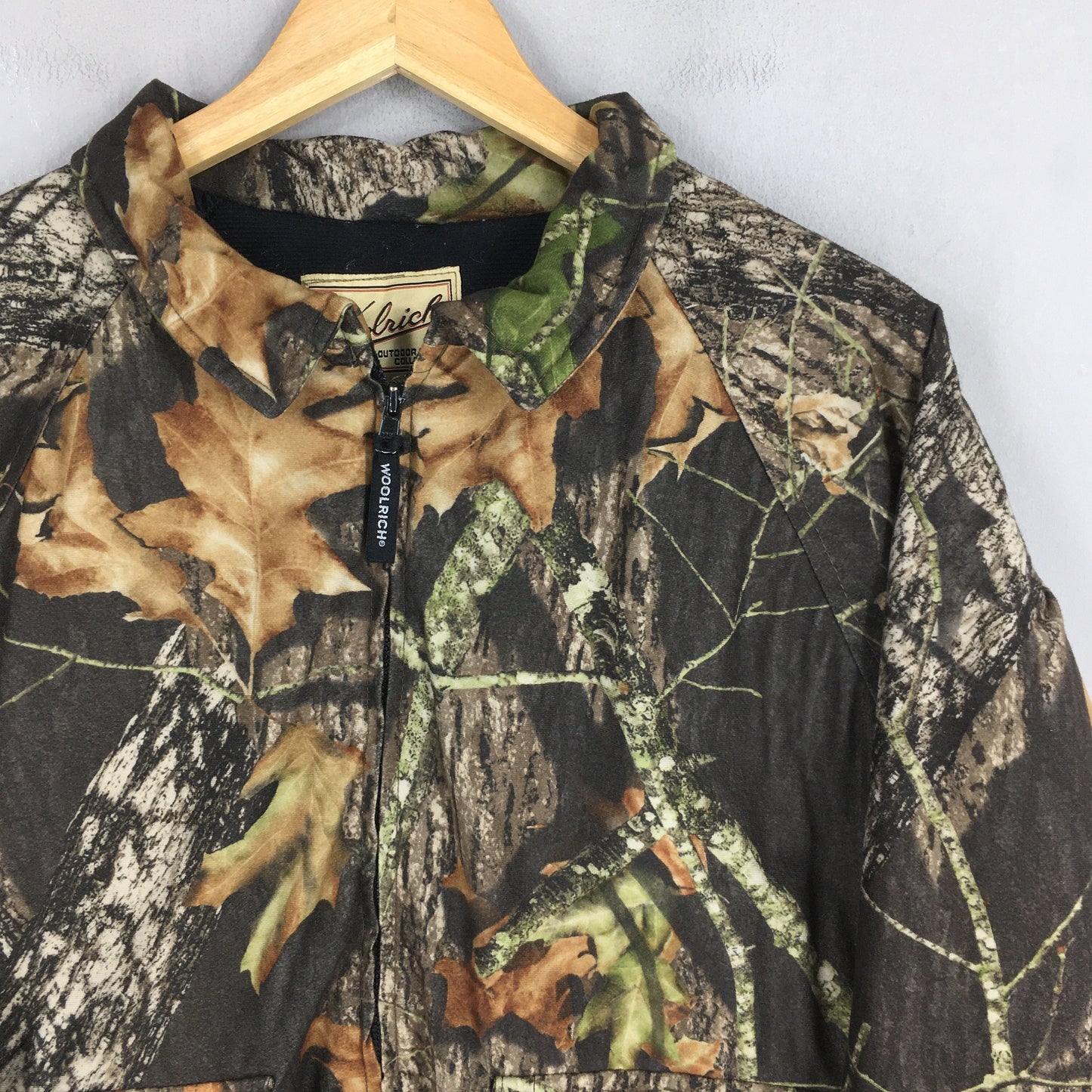 Woolrich Mossy Oak Camo Zipper Jacket Large