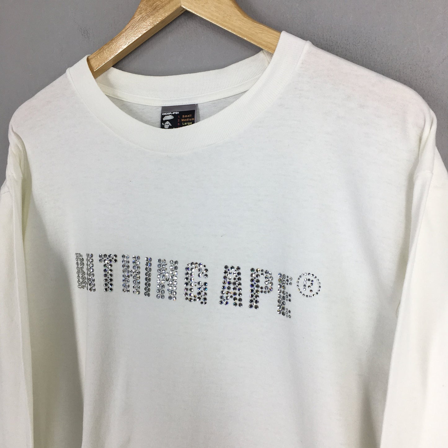 A Bathing Ape Bape White T shirt Large