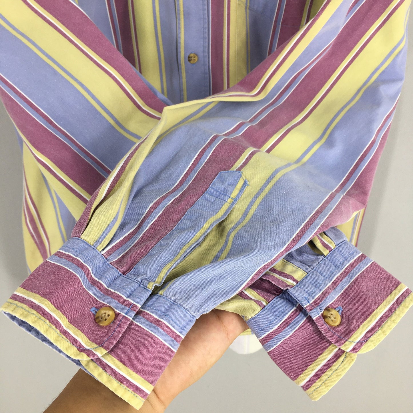 Multicolor Stripes Flannel Shirt Large