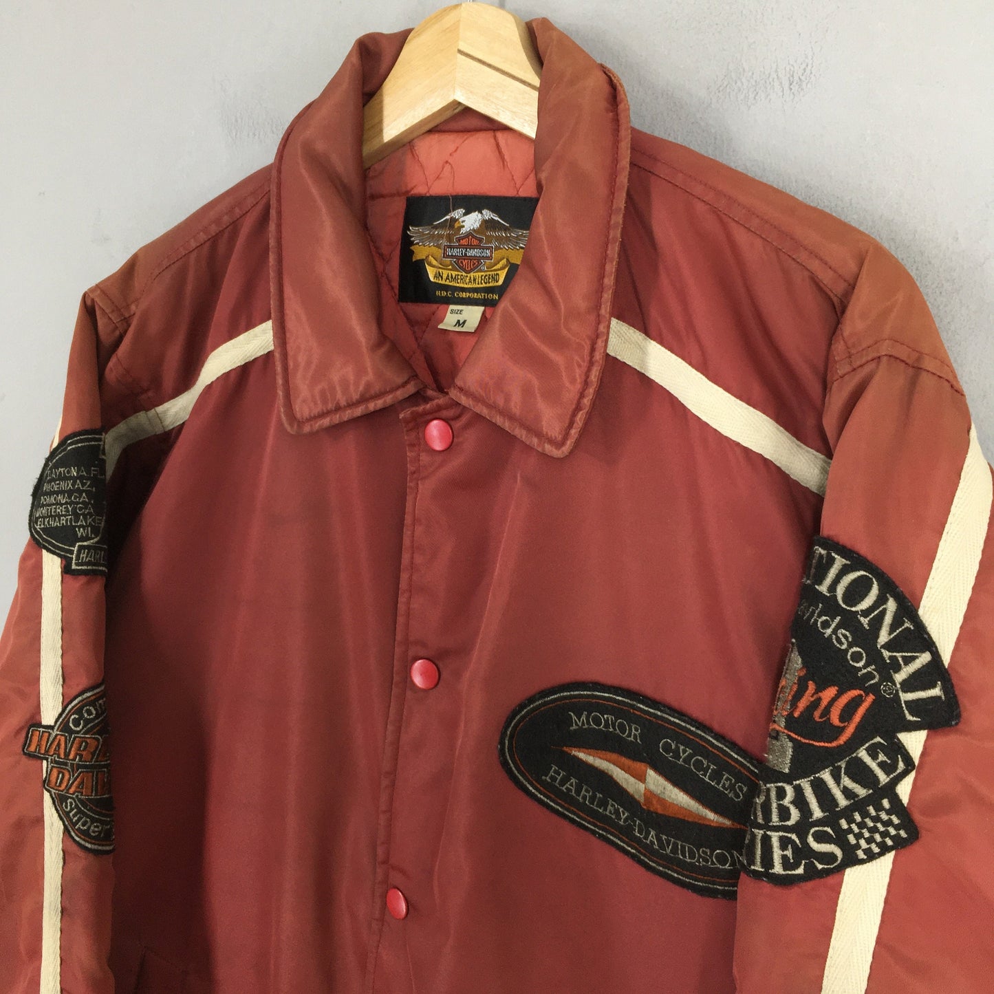 Harley Davidson Motorcycles Burgundy Jacket Medium