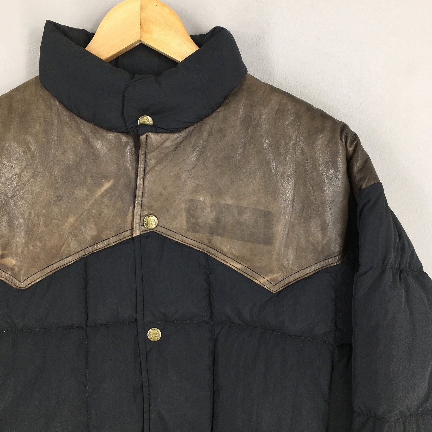 Woolrich Wool Black Puffer Jacket Medium