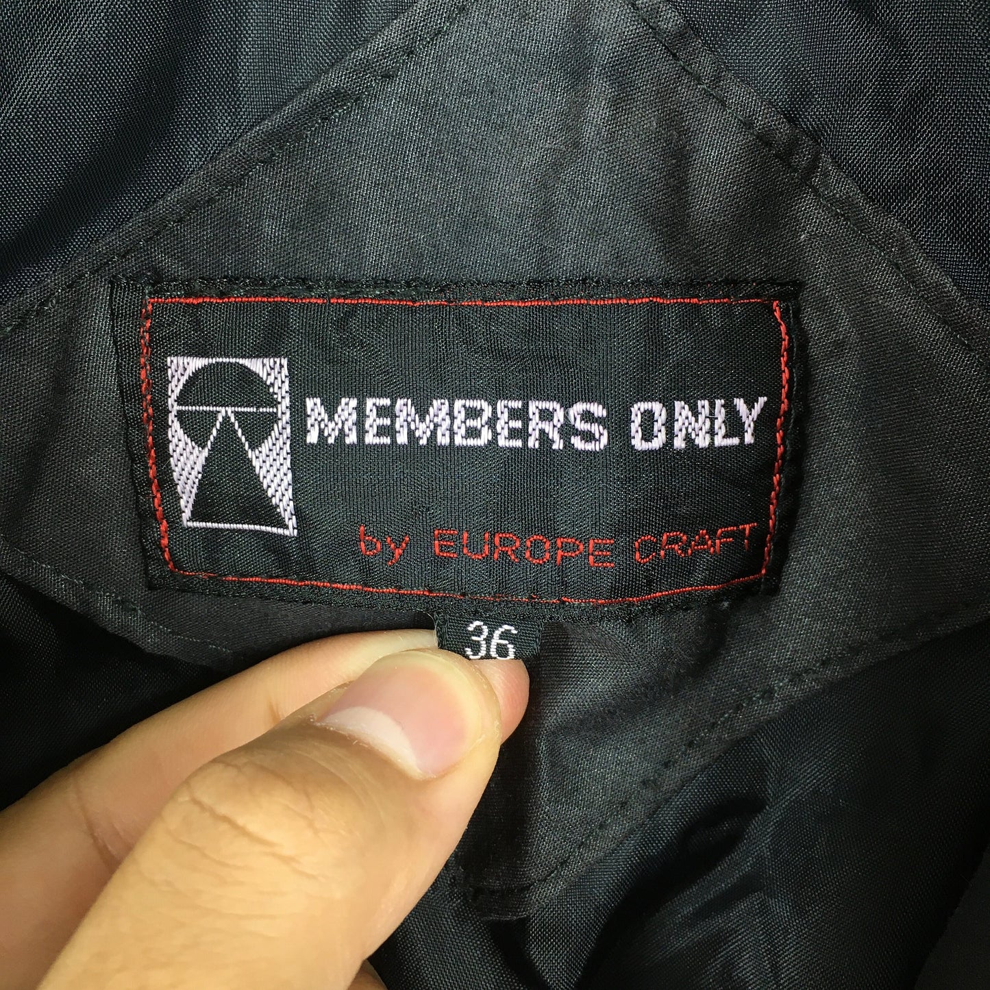 Members Only Harrington Black Jacket Small