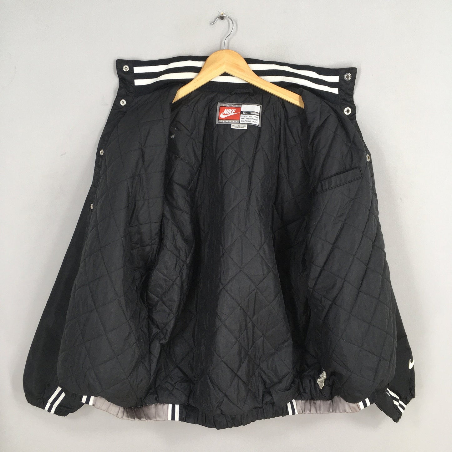 Nike Swoosh Black Puffer Jacket XLarge