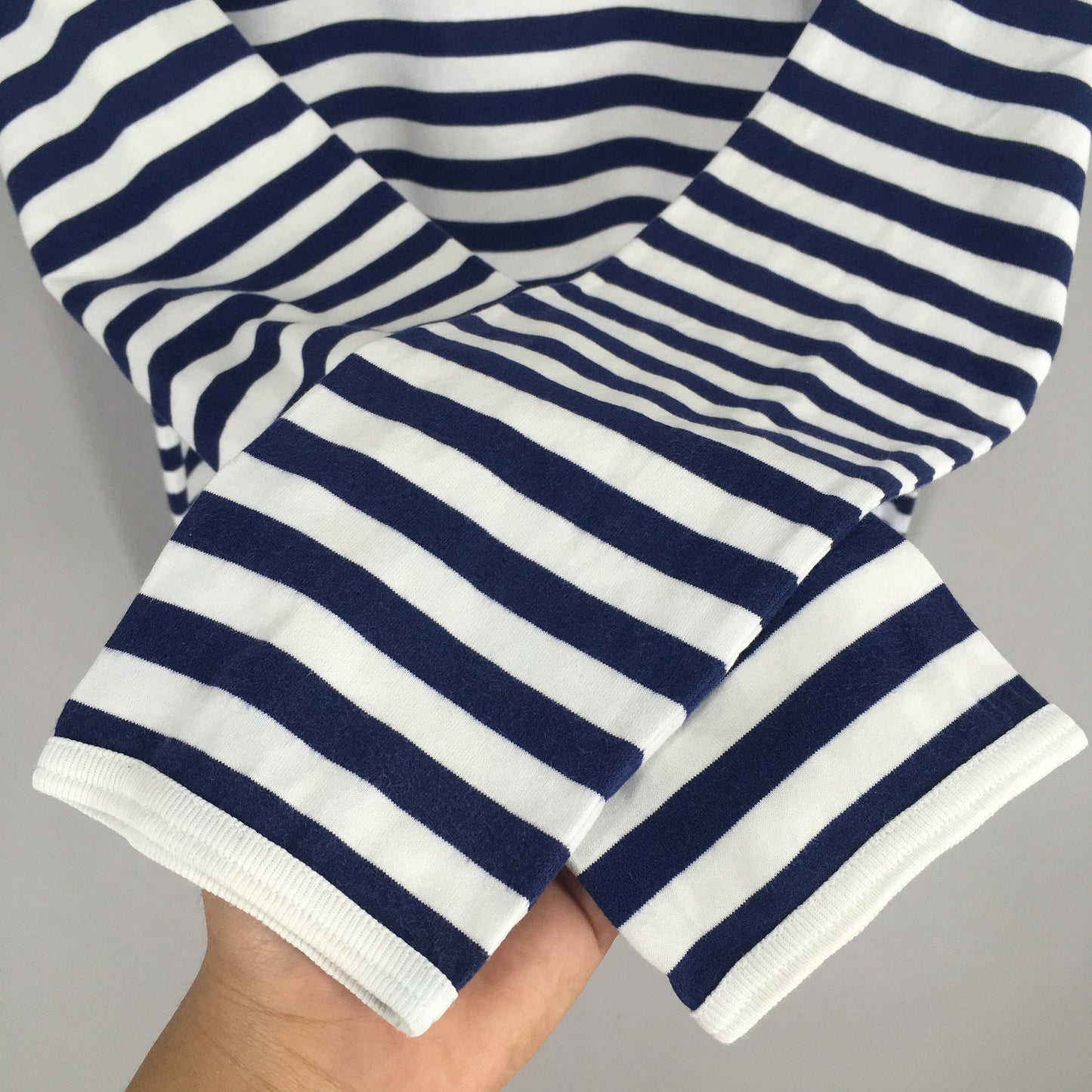 Ne Net Issey Miyake Stripes Blue White Women T shirt Small