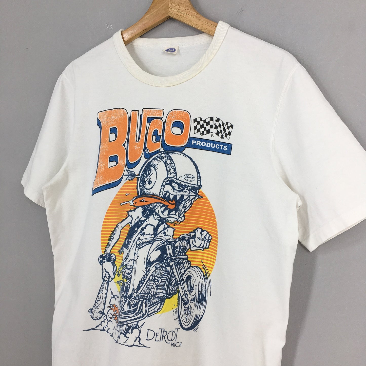 Buco Real Mccoy's Japan Detroit White T shirt Large