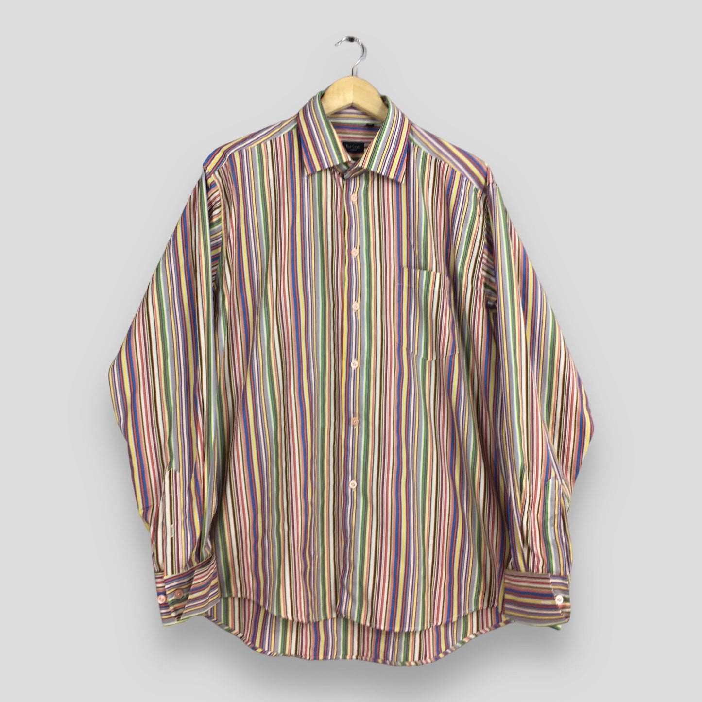 Paul Smith London Multicolor Stripes Flannel Shirt Large