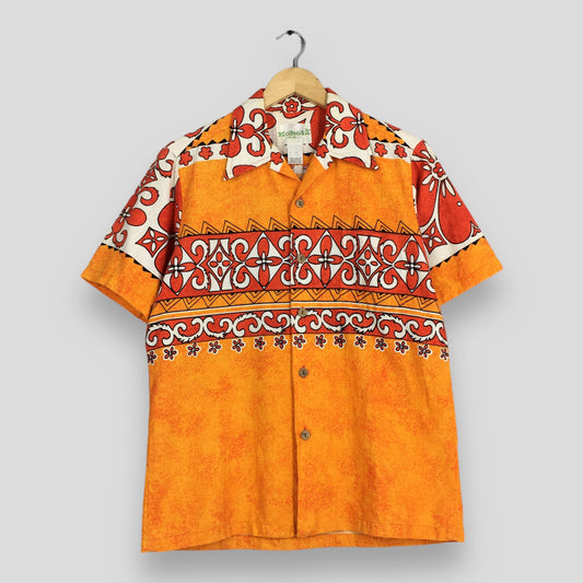 Vintage Kohola Hawaii Aloha Orange Shirts Medium