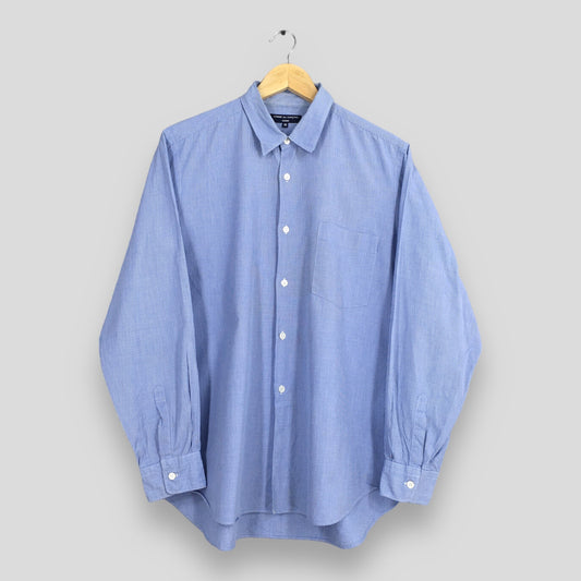 Comme Des Garcons Homme Blue Checkered Oxfords Shirt Medium