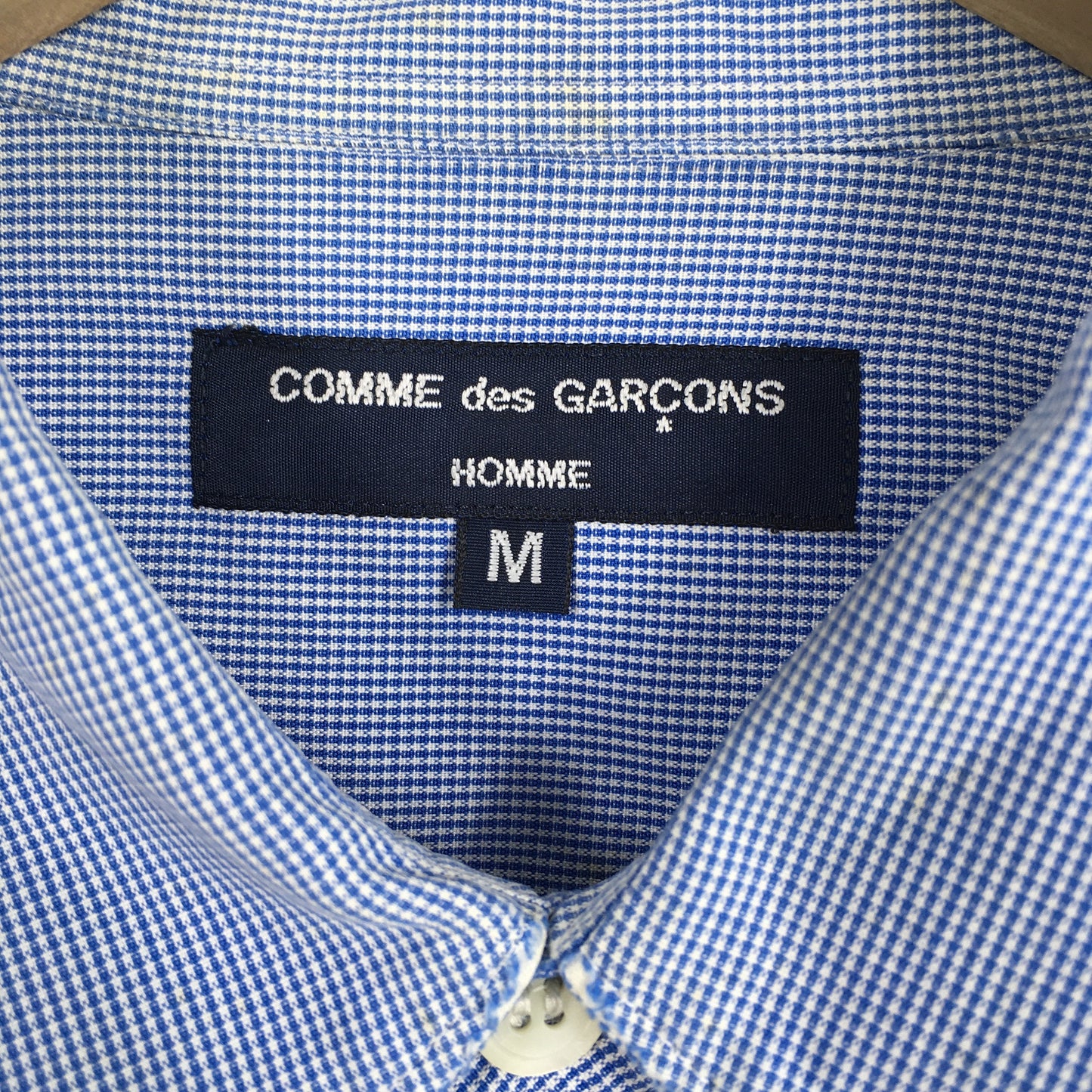 Comme Des Garcons Homme Blue Checkered Oxfords Shirt Medium