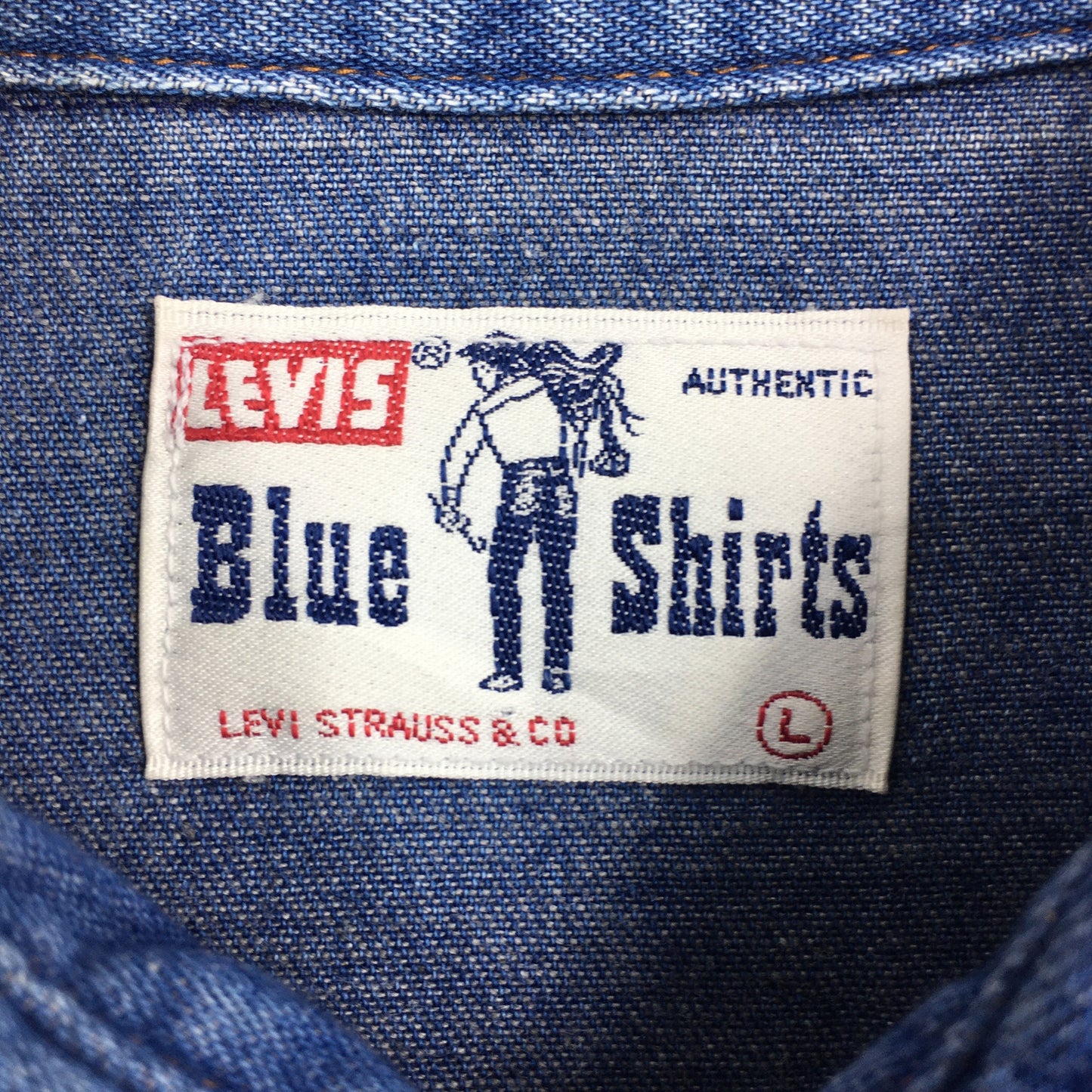 Levis Strauss Western Jeans Shirt Large