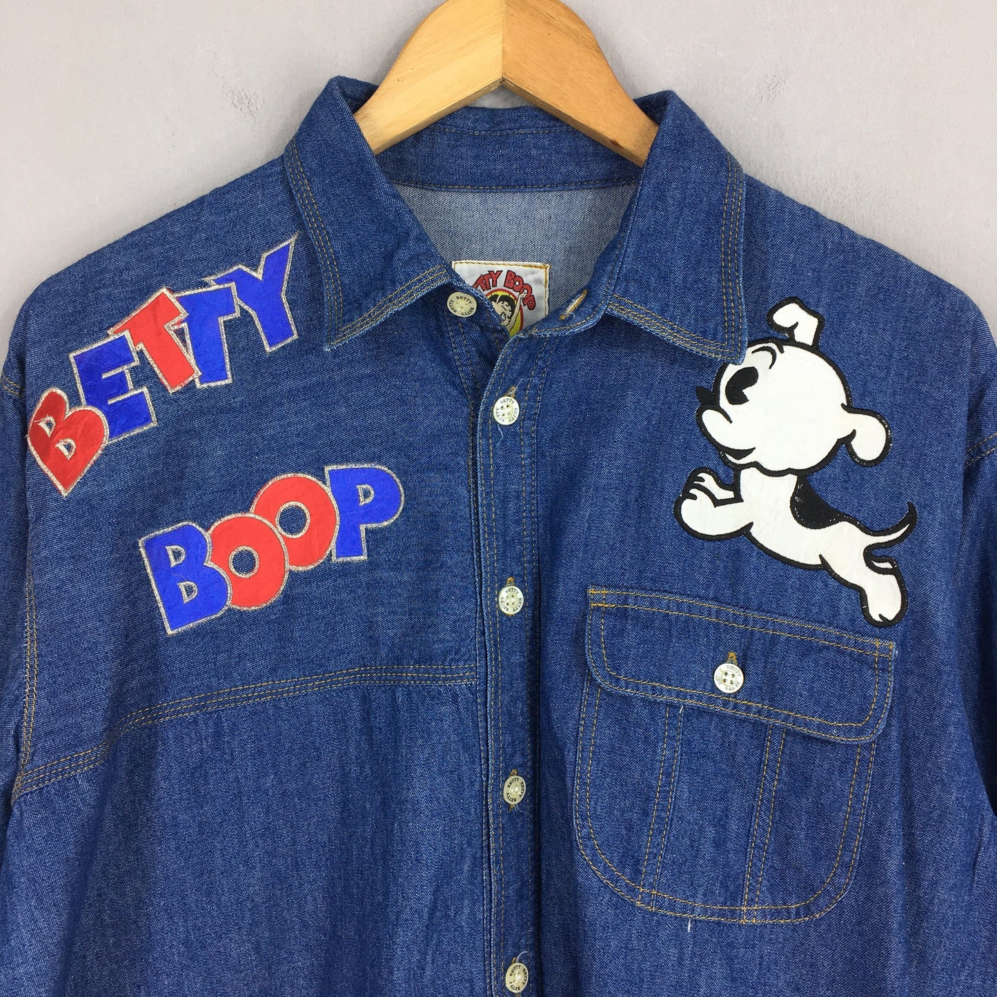 Betty Boop Denim Oxfords Shirt Medium