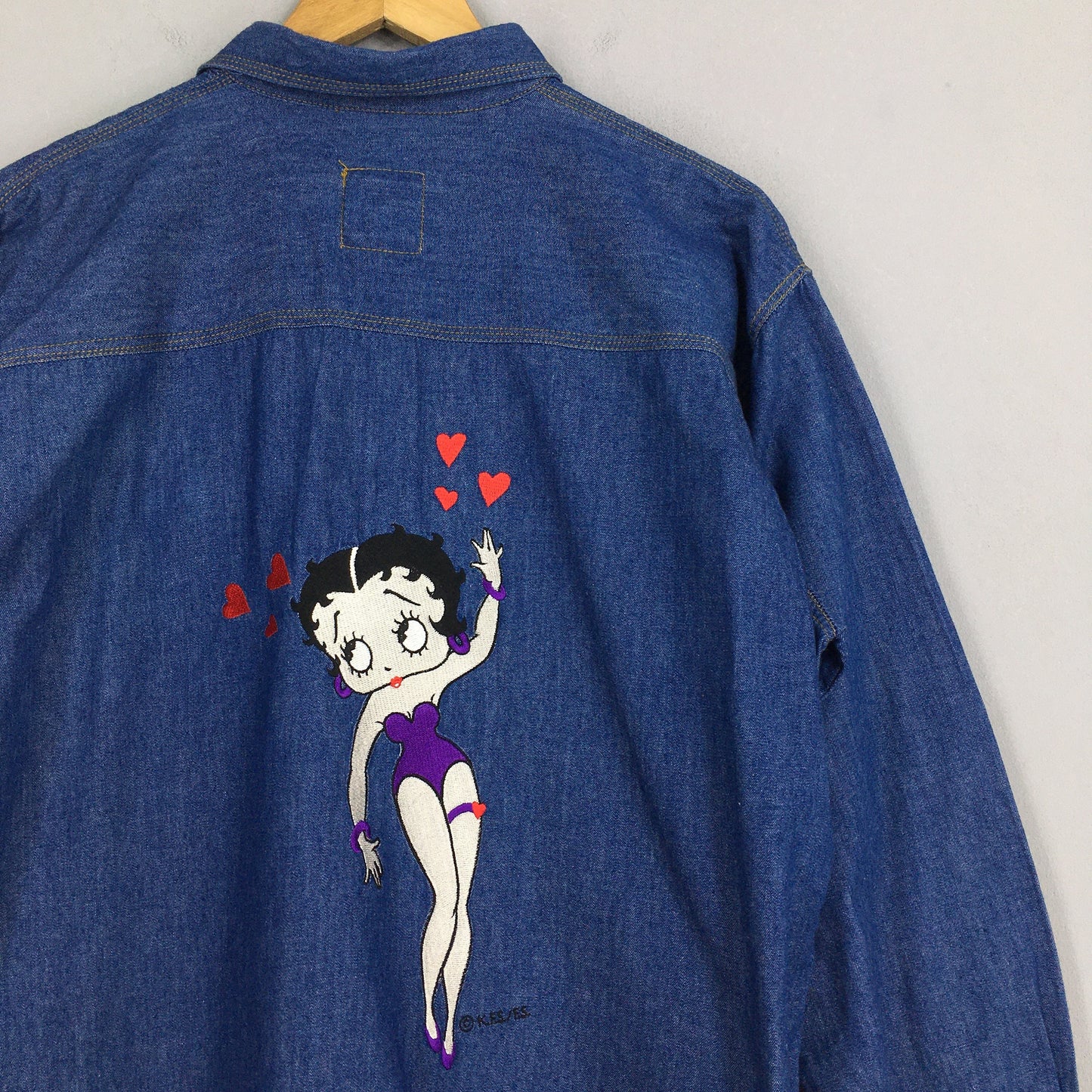 Betty Boop Denim Oxfords Shirt Medium