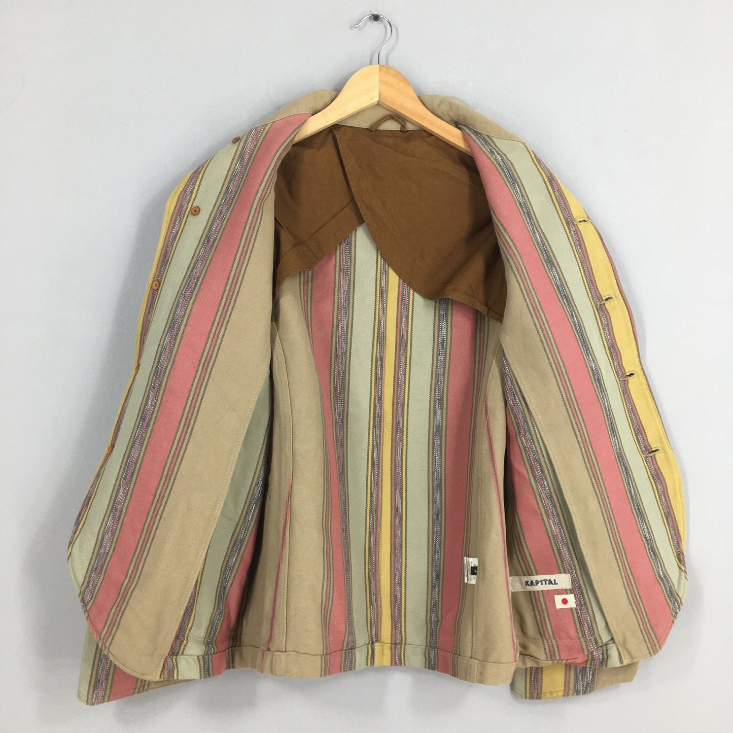 Kapital Kountry Multicolor Striped Denim Jacket Small