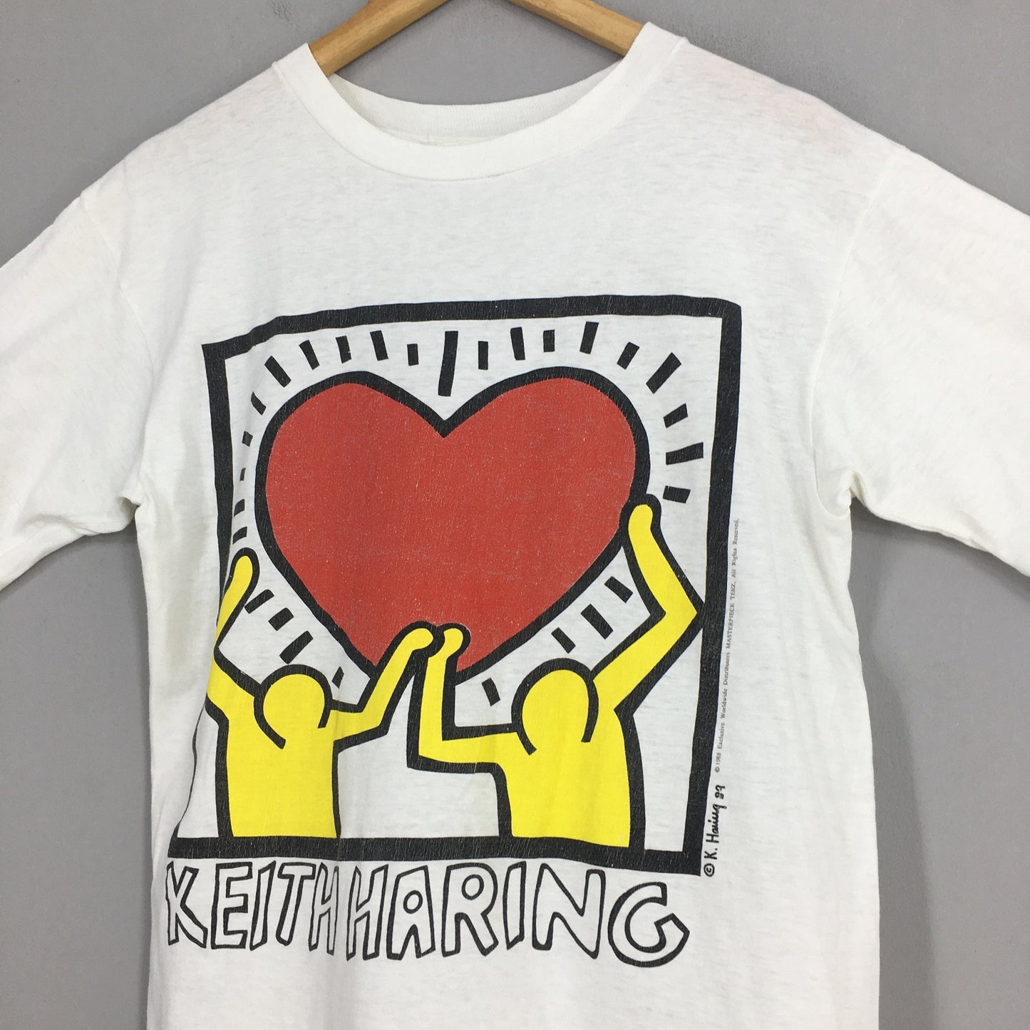 Keith Haring Heart Pop Art T shirt Medium