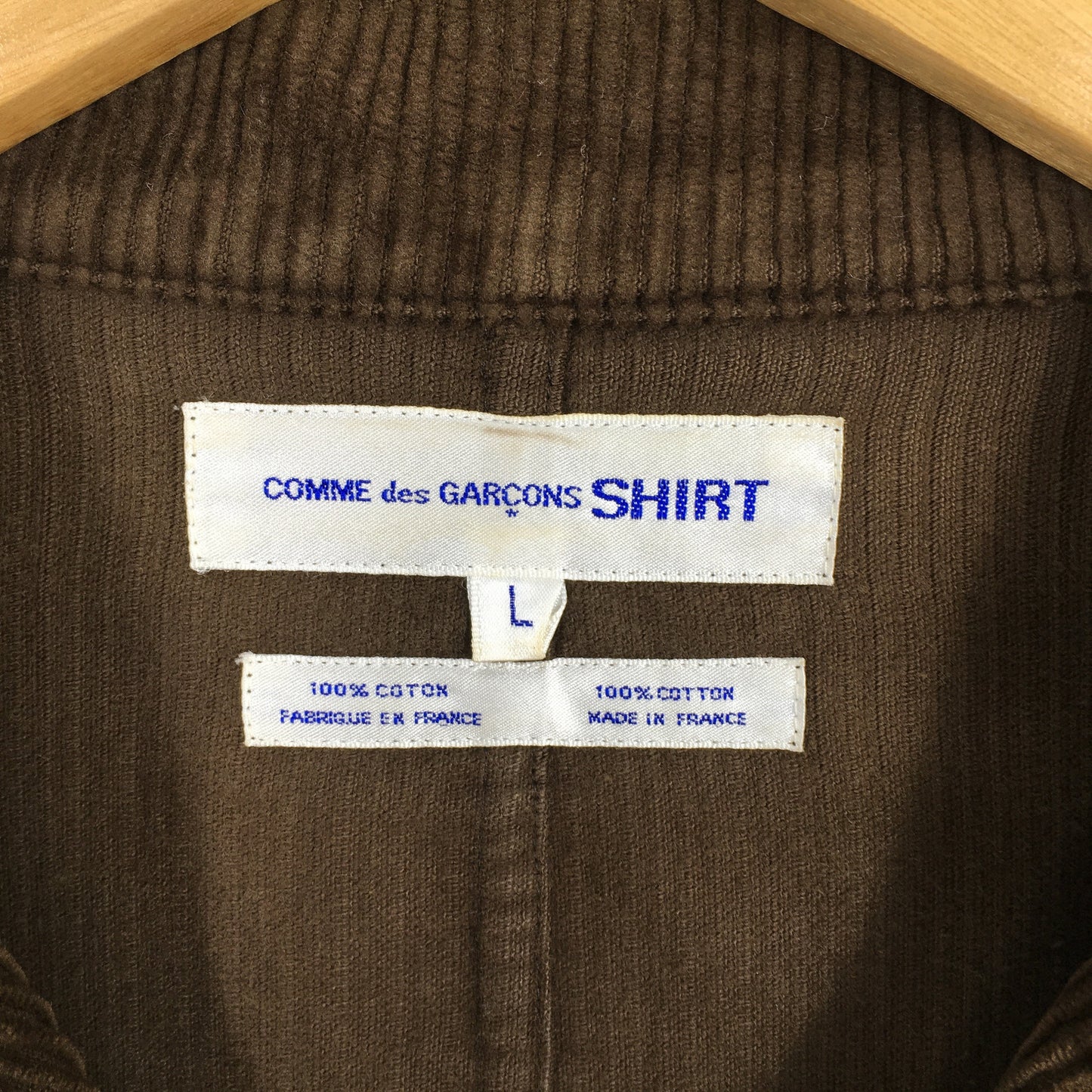 Comme Des Garcons Homme Brown Corduroy Jacket Large