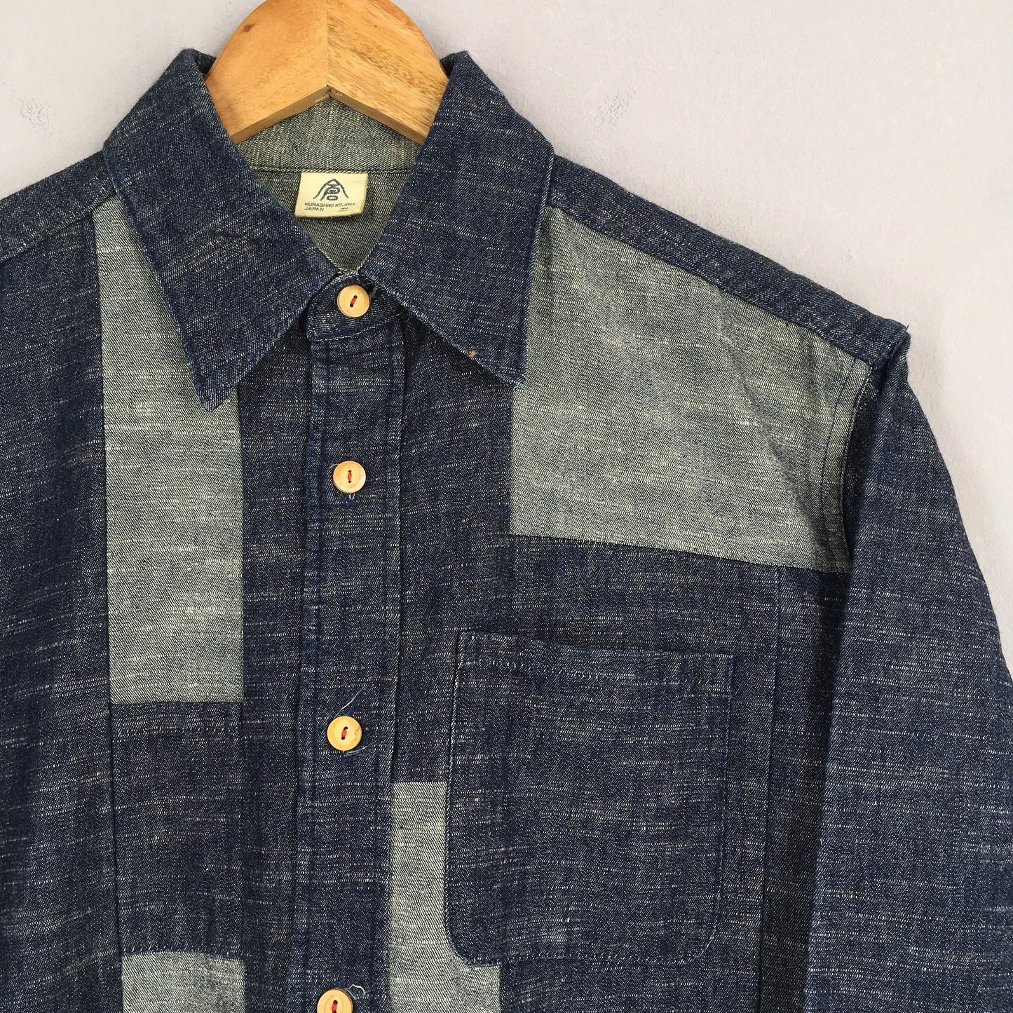 Patchwork Kurashiki Kojima Japan Jeans Indigo Shirt Medium