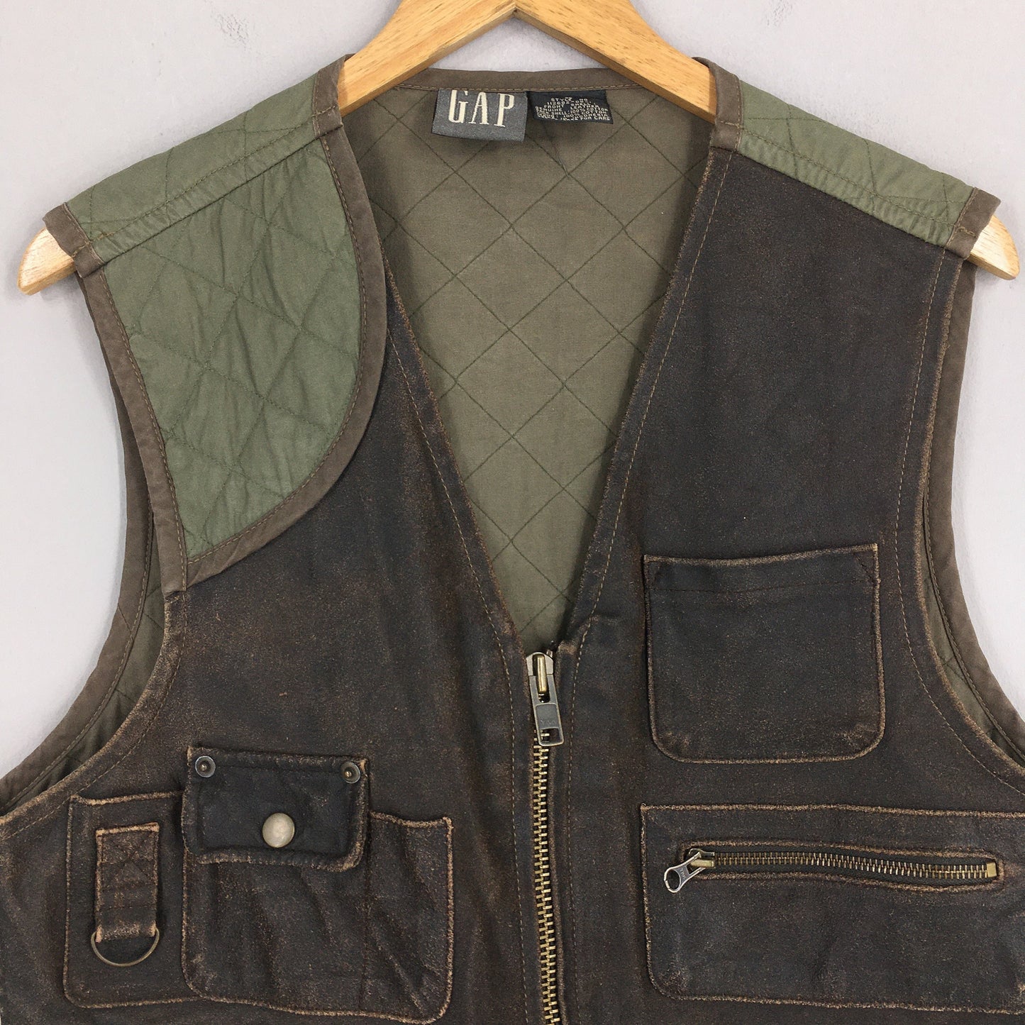 Gap Jeans Vest Leather Jacket Small