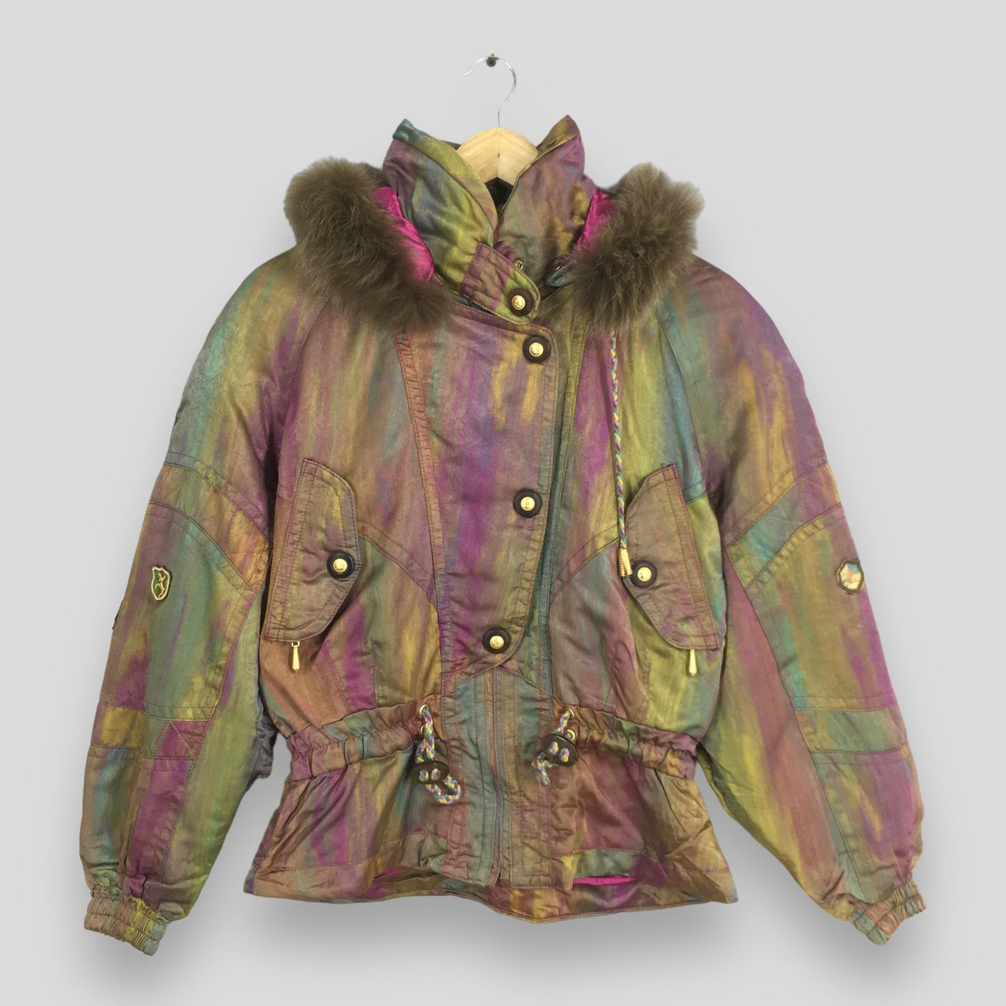 Evanova Multicolor Retro Ski Jacket Small