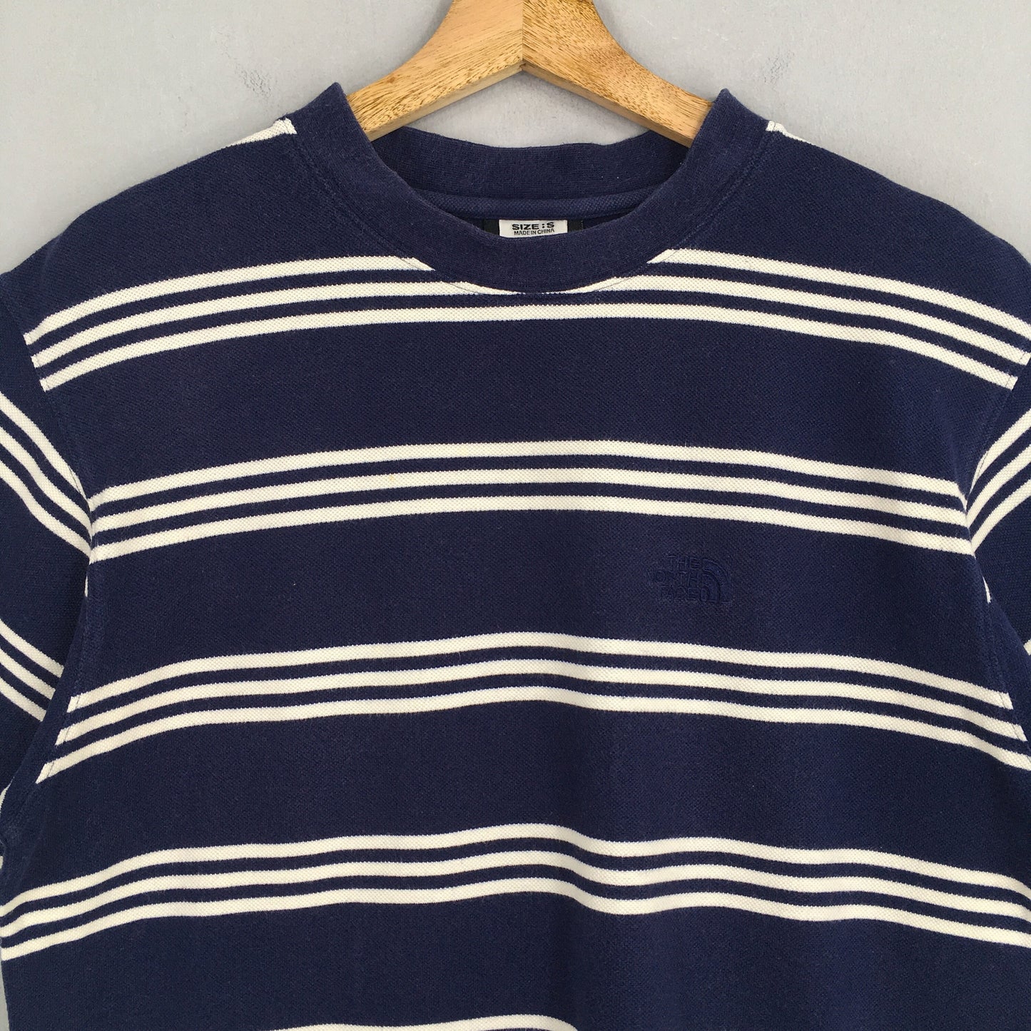 The North Face Striped Blue T shirt Small