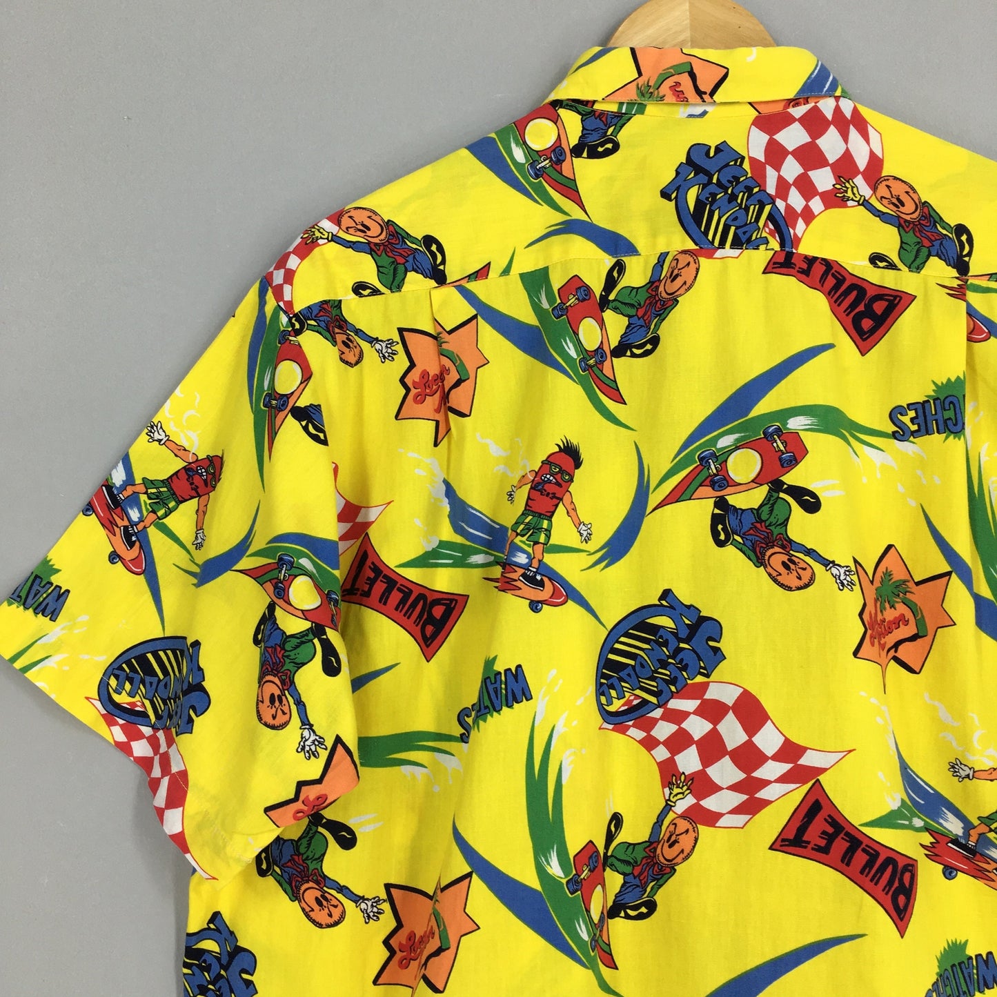 Jeff Kendall Bullet Skateboarding Aloha Shirt XLarge