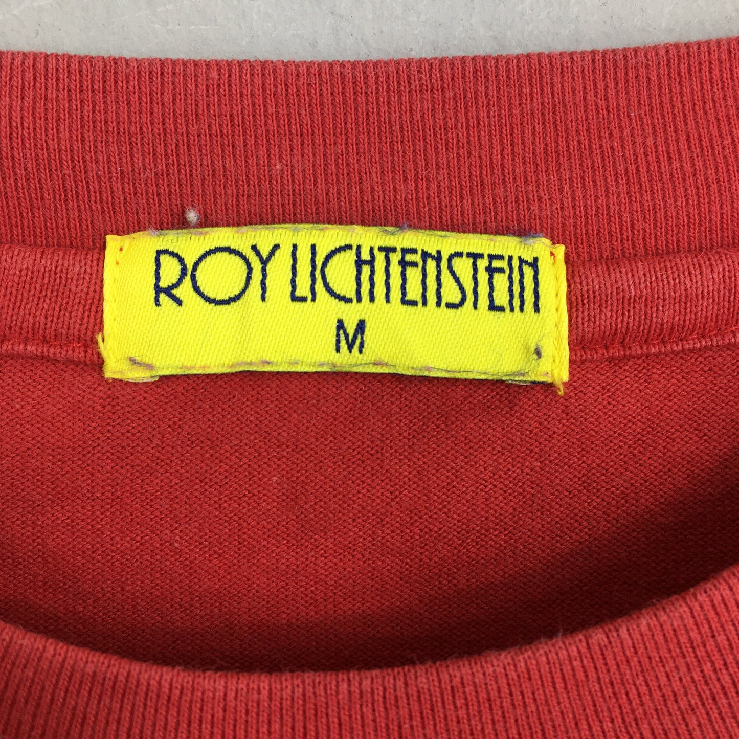 Roy Lichtenstein Brushstrokes Apple 1983 Artwork Red T Shirt Medium